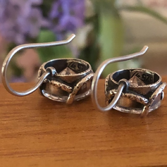 Vintage Silpada Sterling Silver Cubic Zirconia Center Stage Earrings W1863 - Picture 16 of 16